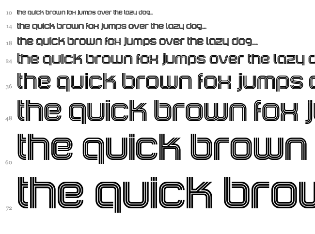 Incopins Clusters font waterfall
